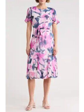 NWT DKNY Watercolor Midi Dress Size 6